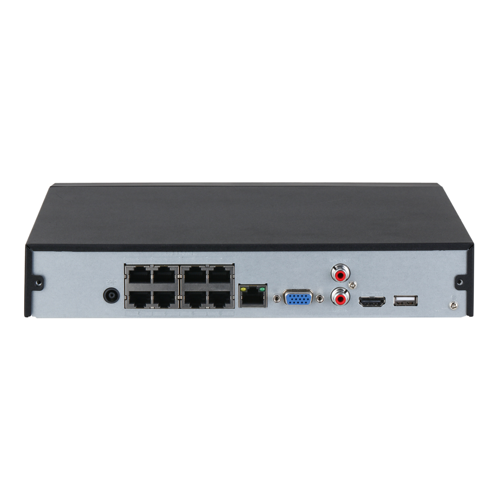 Dahua NVR 8ch 144Mbps H265 HDMI 8PoE 1HDD AI