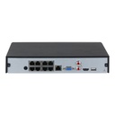 Dahua NVR 8ch 144Mbps H265 HDMI 8PoE 1HDD AI